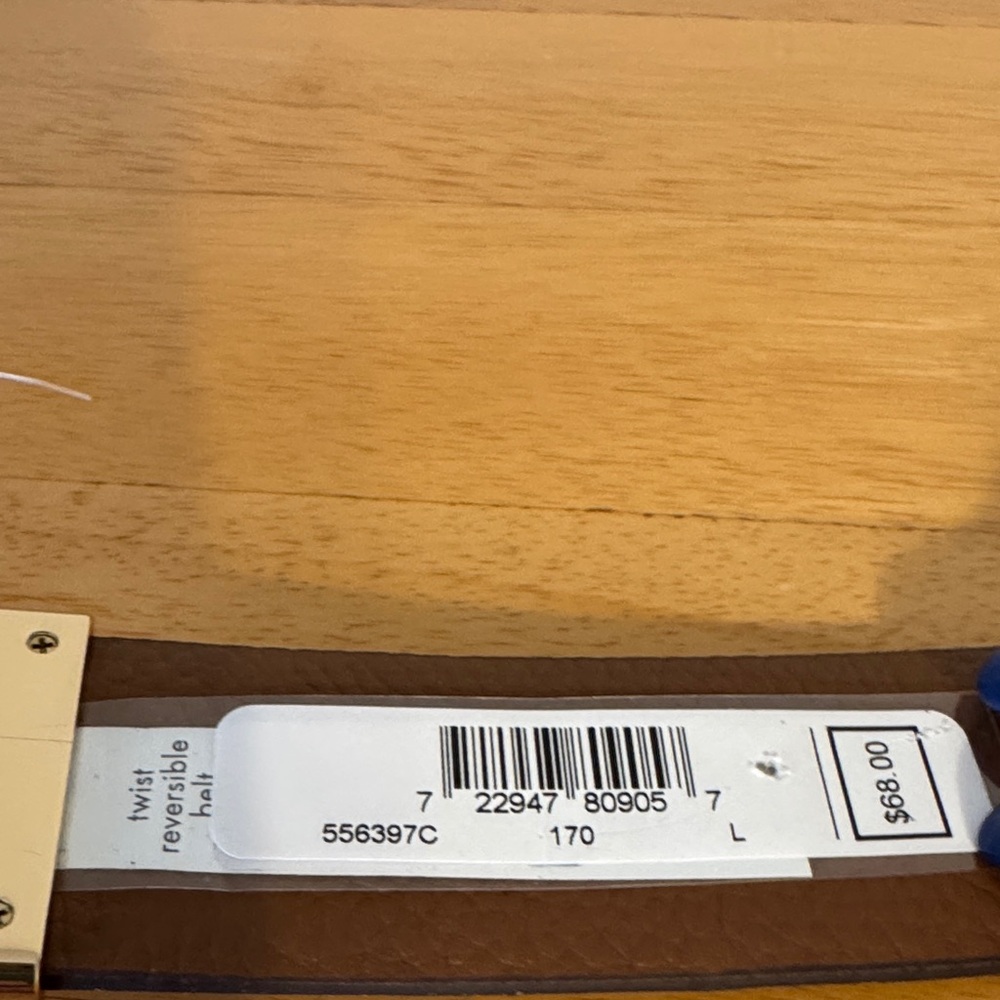 Michael Kors Gold and Gray Logo Belt - Picture 4 of 5
